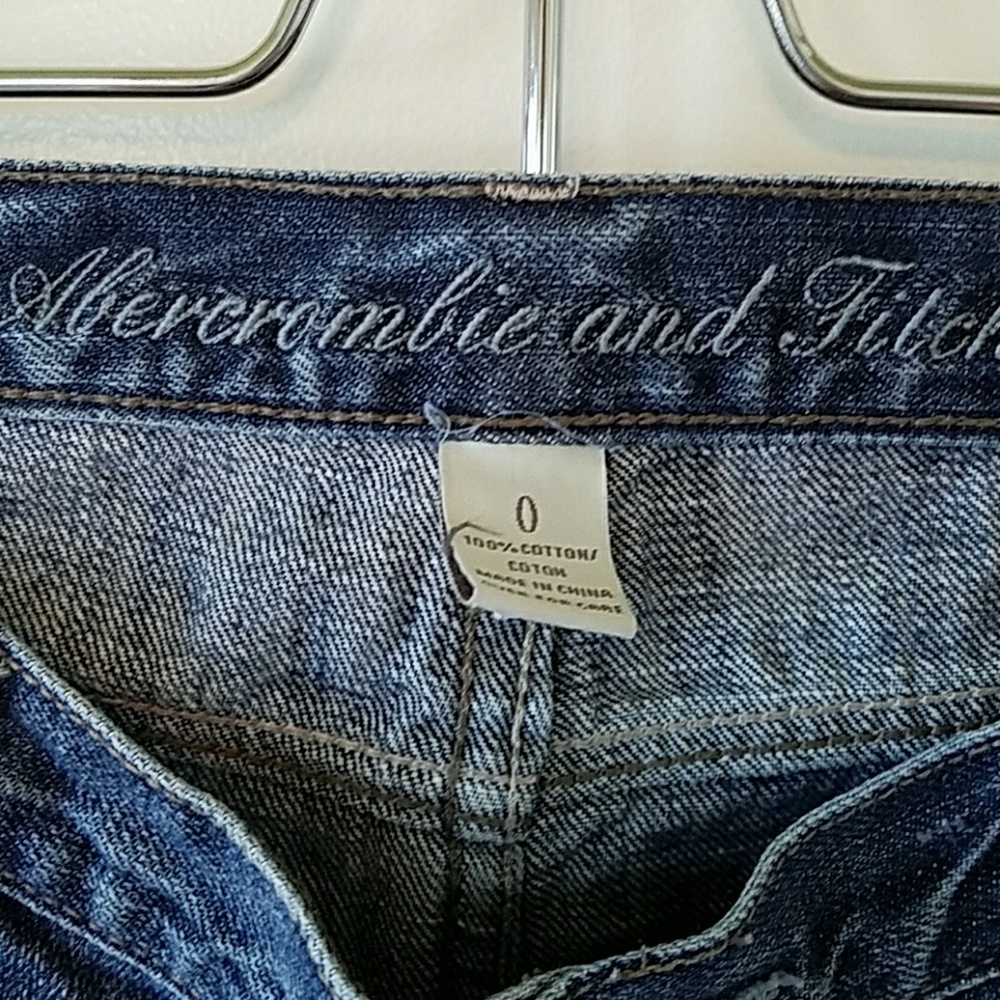 Abercrombie size 0 jean shorts. Distressed - Picture 3 of 4